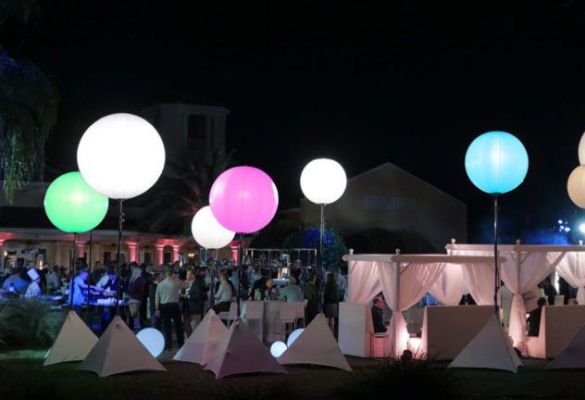 SPHERE LUMINEUSE SUR PIED
